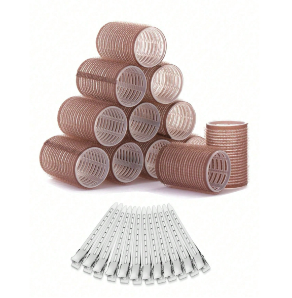 Set Hair Rollers With Clips - Set de Ruleros de 6 piezas.